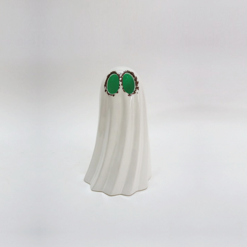 Suporte de vela LED fantasma fantasma de cerâmica fantasma