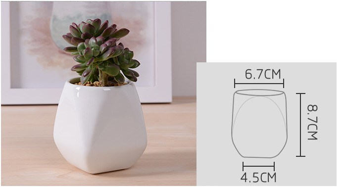 Artigos de decoração de mesa em cerâmica branca para vaso de flores mini