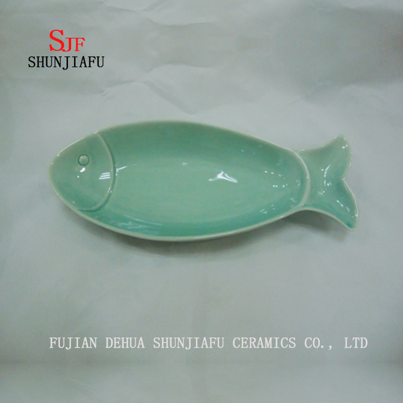 Série de pratos-oceano de pratos de mesa de jantar de utensílios de mesa de prato multiuso de cerâmica