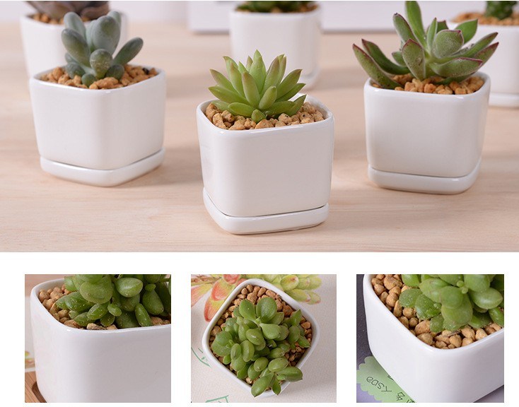 Personalidade Moda Cerâmica Branca Porcelana Base Vaso