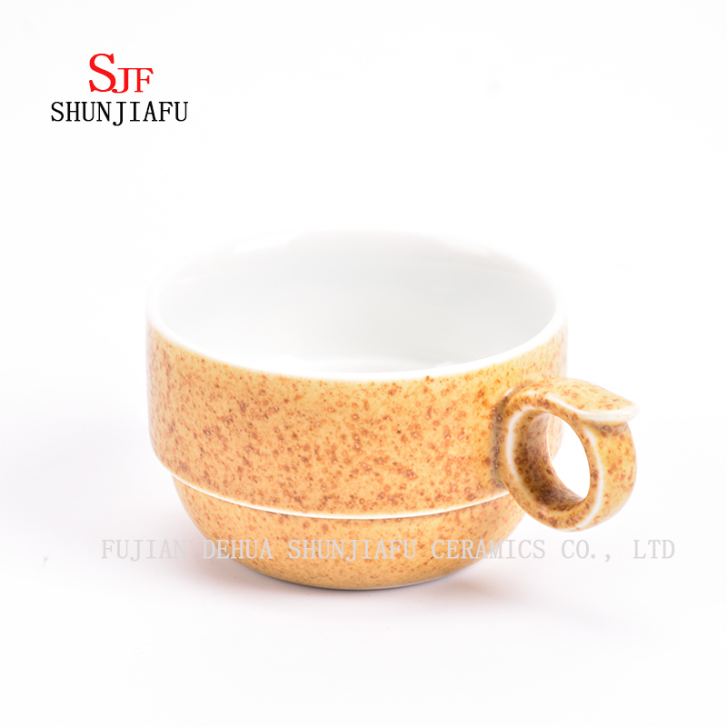 Mini copos de café cerâmicos do punho personalizados