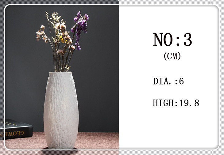 Preço de fábrica no atacado Vários Vaso de flor de porcelana branca elegante e cerâmica