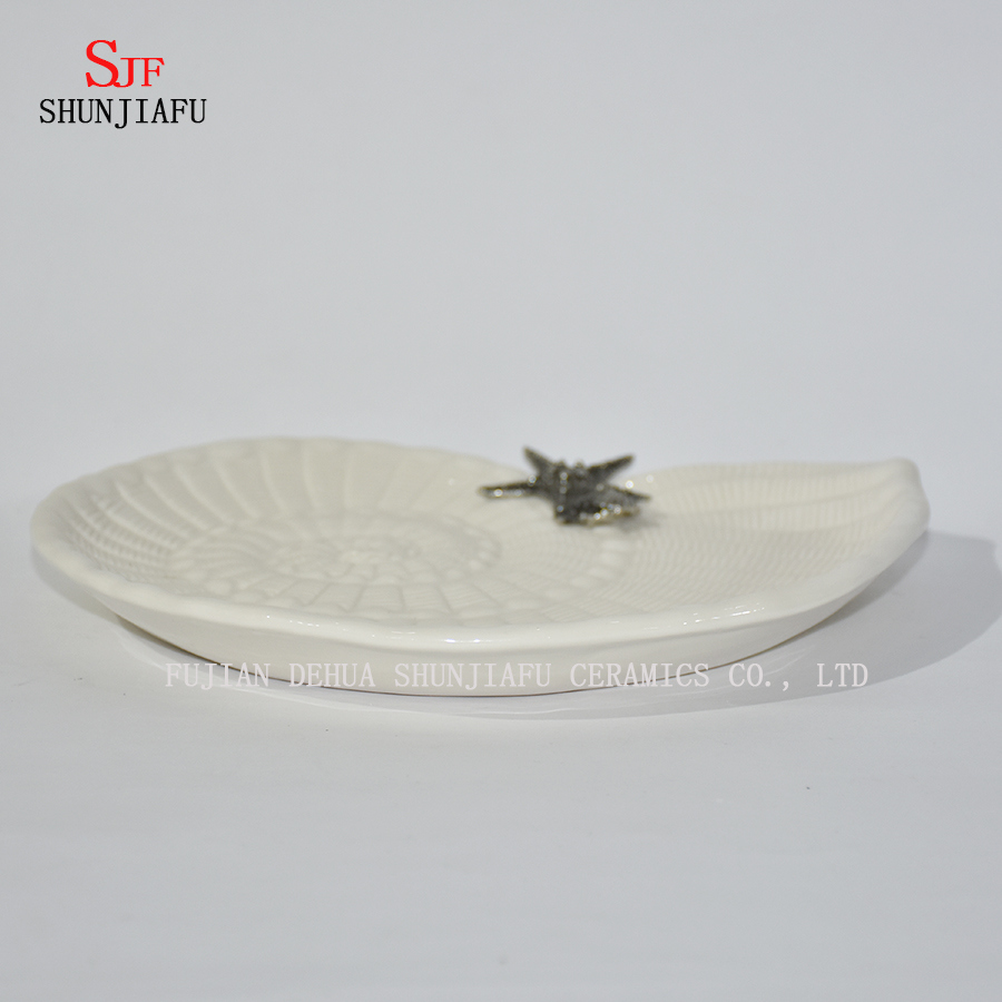 Pratos de peixe em cerâmica Multi-Purpose Talheres Louça-Ocean Series
