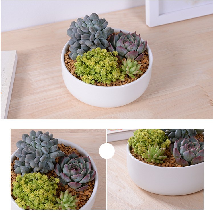 Vaso de cerâmica quadrado branco moda criativa