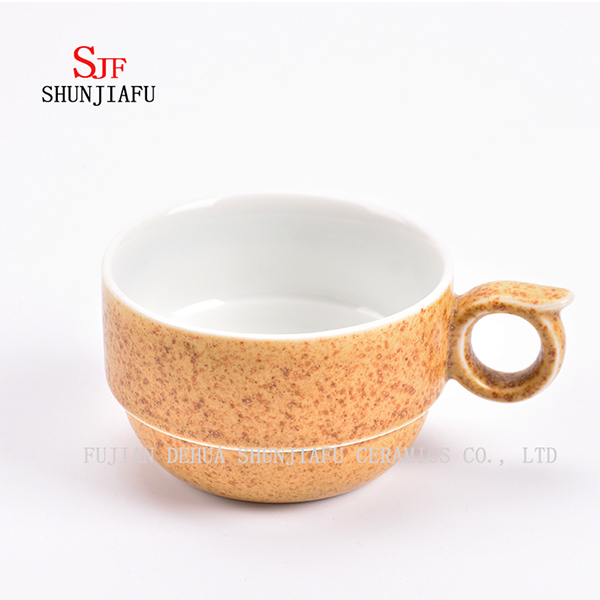 Mini copos de café cerâmicos do punho personalizados
