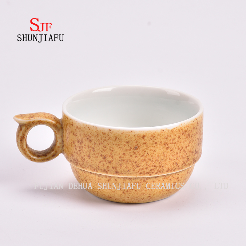 Mini copos de café cerâmicos do punho personalizados