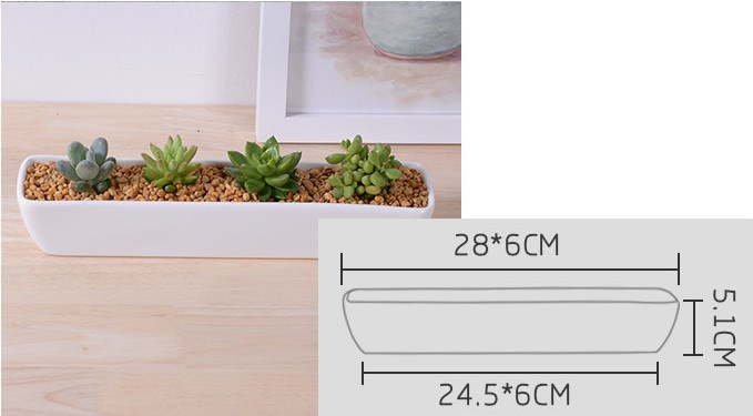 Vaso de Cerâmica Quadrado Branco