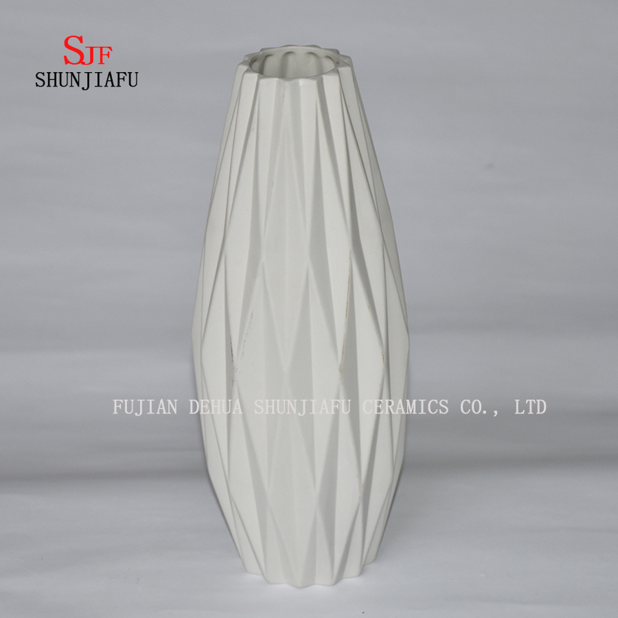 Vaso de Origami Simples / Arranjo de Flores / Idéias para Sala de Estar Acessórios para Casa / Vaso de Ornamentos de Cerâmica / M