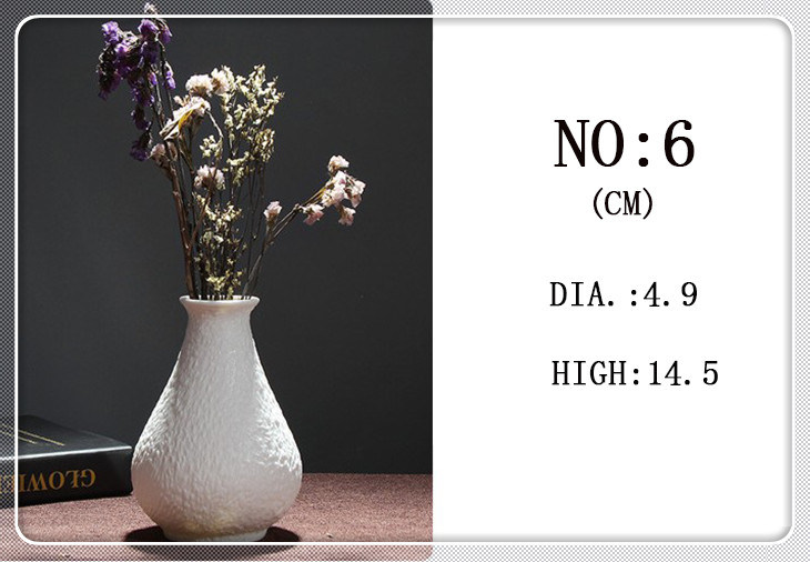 Preço de fábrica no atacado Vários Vaso de flor de porcelana branca elegante e cerâmica