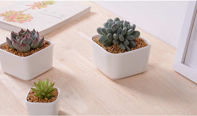 Mesa de lazer Vaso de flor pequeno redondo de cerâmica