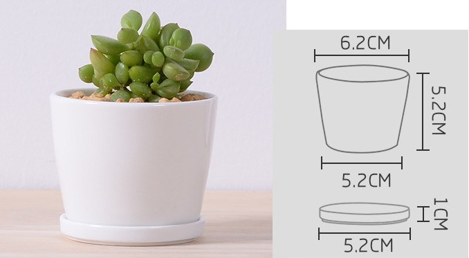 Mesa de lazer Vaso de flor pequeno redondo de cerâmica