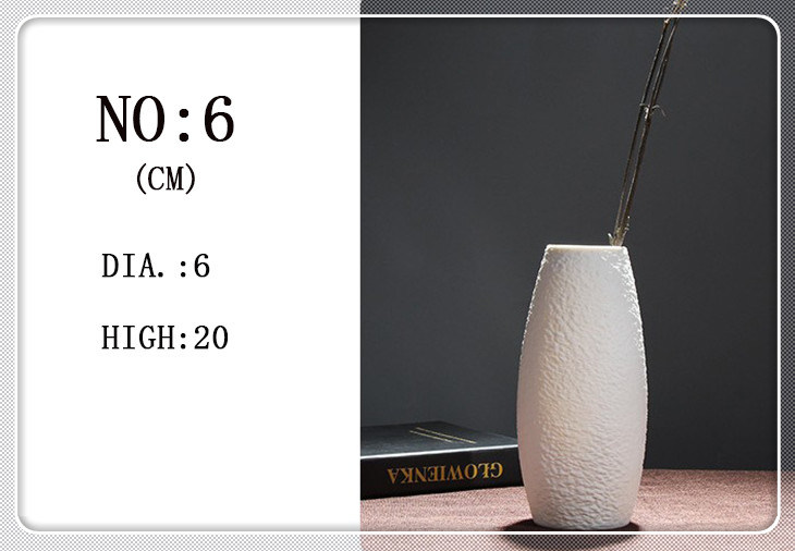 Preço de fábrica no atacado Vários Vaso de flor de porcelana branca elegante e cerâmica