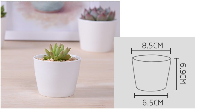 Grande Rodada Mini Vaso de Cerâmica Pequeno