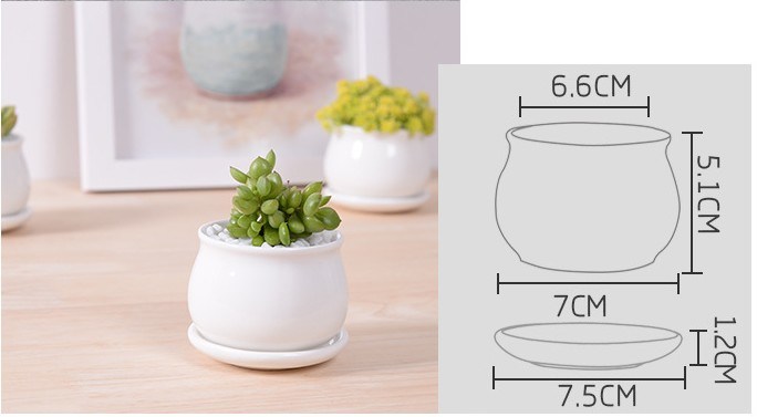 Vaso de flores pequeno branco direto da fábrica com tamanho diferente