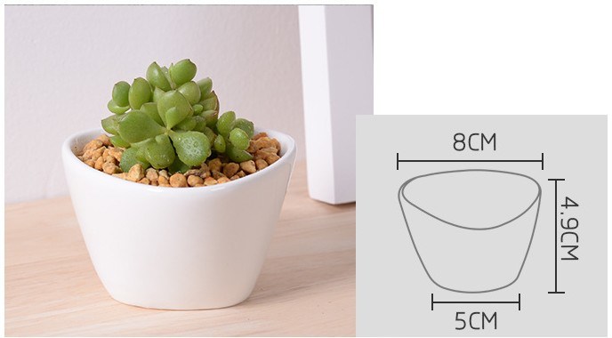 Potenciômetro criativo de cerâmica triângulo branco mini pote