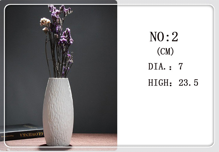 Preço de fábrica no atacado Vários Vaso de flor de porcelana branca elegante e cerâmica