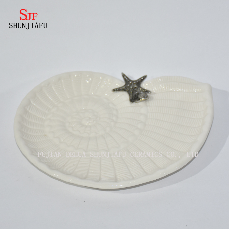 Pratos de peixe em cerâmica Multi-Purpose Talheres Louça-Ocean Series