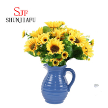 Vaso de Cerâmica / Suporte de Buquê Decorativo Azul