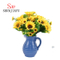 Vaso de Cerâmica / Suporte de Buquê Decorativo Azul