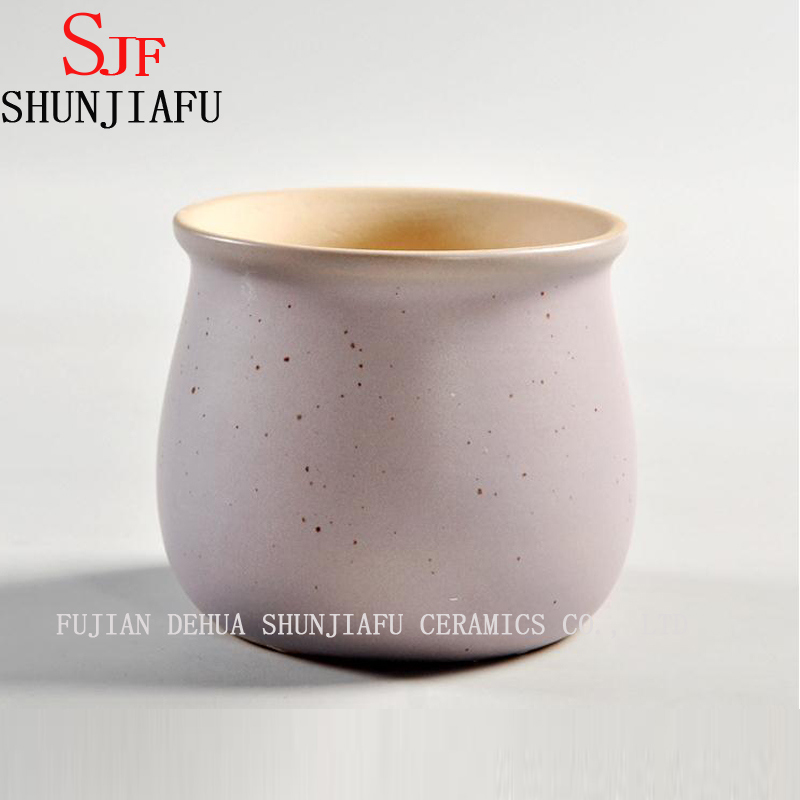 Macaron Cer&acirc;mica Cor Carnuda Planta Vasos Pequenos Vaso