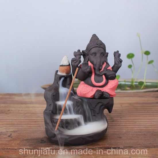 Queimador de incenso de cerâmica Ganesh para decoração