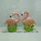 LED sem moldura de flamingos de gramado de cerâmica