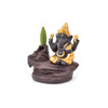 Queimador de incenso Ganesha dourado de cerâmica