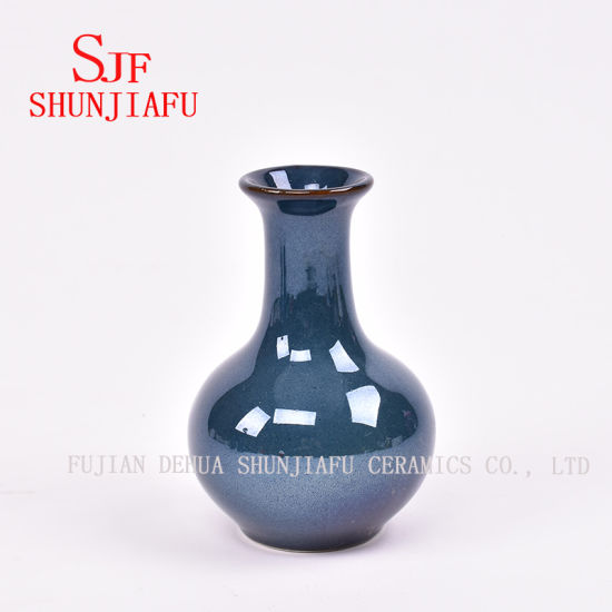 Mini Floret Garrafa Vasos Texturizados de Cerâmica Vasos Flor de Safira Garrafa Floret