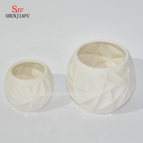 Conjunto de vaso de cerâmica Dehua - variedade de vasos de flores - vasos contemporâneos