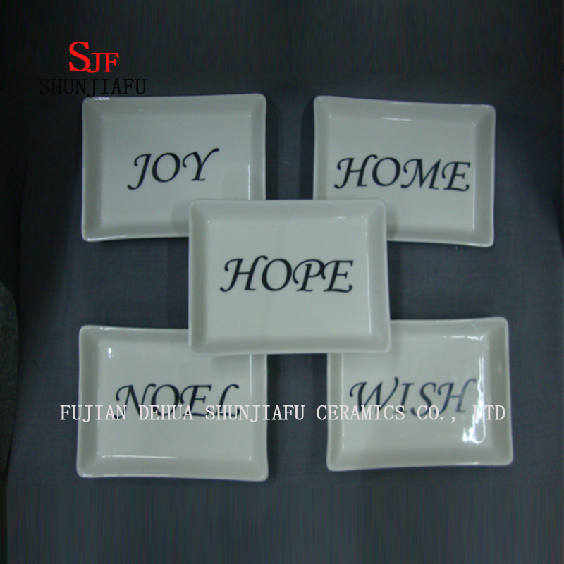 4 PCS & Cer&acirc;mica Pratos De Natal Pratos De Porcelana Pires Tigela Lou&ccedil;a (forma circular)