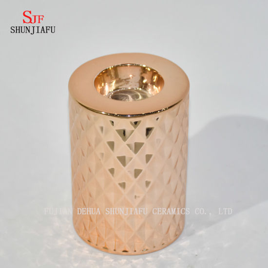 Castiçal de cerâmica Stand Case Decoração para casa