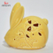 Presentes de Natal de coelho amarelo pequeno e decoração Conjunto de suporte de vela de cerâmica Tealight