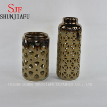 Lanterna de cerâmica com estilo contemporâneo
