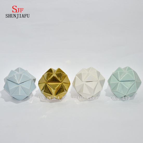 Caixa de jóias de 4 cores / polígono / cerâmica