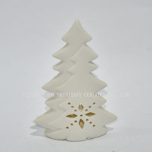 Árvore de Tobs e suporte de vela branco da estrela - suporte da luz de vela do Natal