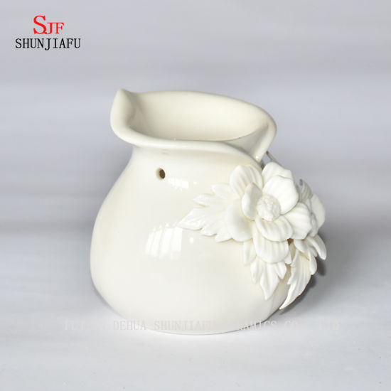 Difusor cerâmico branco do óleo da lâmpada do aroma / óleo essencial / queimador de óleo