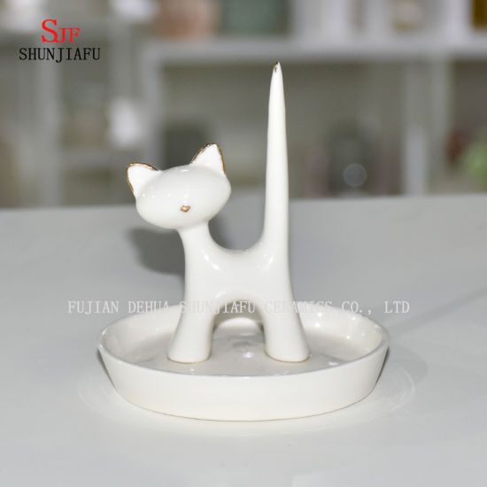 Jóias Colar Anel Brinco Cat Stand Display Organizer Holder