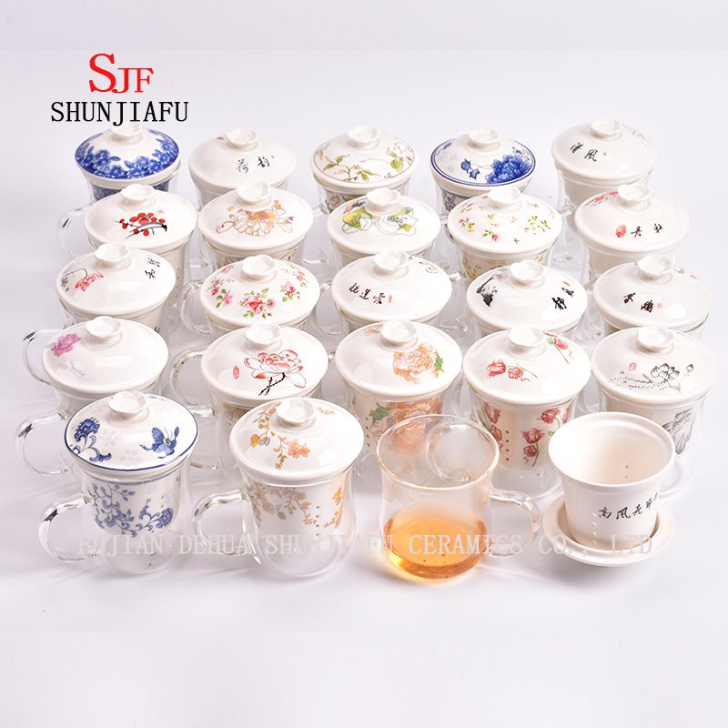 Mais Estilo e cores Copo de ch&aacute; para escrit&oacute;rio em casa, 400 ml