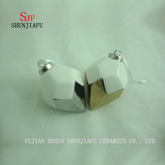 Árvore de Natal / Presentes de Festa de Festival de Ornamentos de Natal, Decoração de Suspensão, Galvanoplastia Cerâmica / a