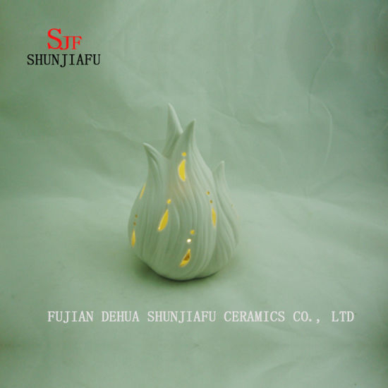 Presentes e Decoração Castiçal de Cerâmica Tealight, Castiçal da Árvore de Natal, Castiçal em Botão de Flores