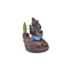 Decoração criativa para casa O azul Ganesha de cerâmica / Estátua de Ganesha de cerâmica Incensário Queimador de incenso - azul