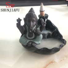 Queimador de incenso de cerâmica Ganesh para decoração de casa