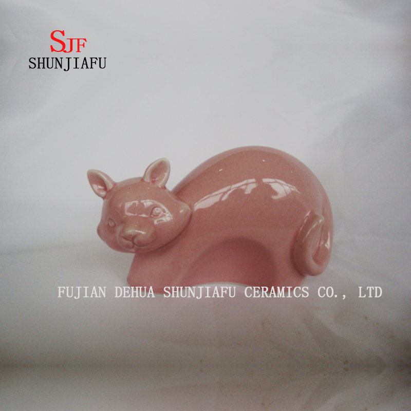 Gatinho cer&acirc;mico criativo simples, casa / escrit&oacute;rio / decora&ccedil;&atilde;o da mesa