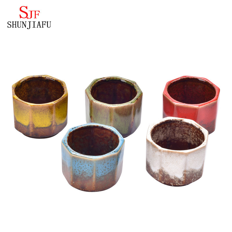 Vaso cer&acirc;mico de v&aacute;rias carnes por atacado, bonsais criativos.