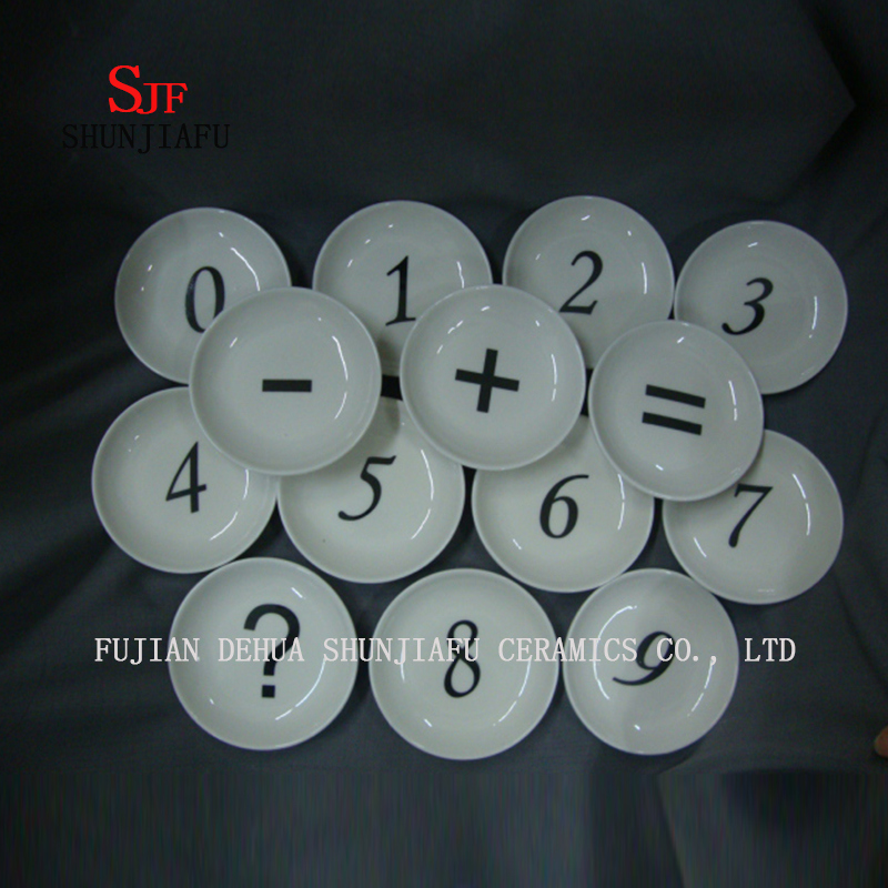 4 PCS & Cer&acirc;mica Pratos De Natal Pratos De Porcelana Pires Tigela Lou&ccedil;a (forma circular)