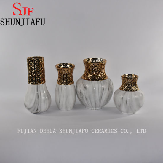 Vasos de flores de cerâmica antiga pequenos decorativos - vasos orientais chineses para decoração de casa