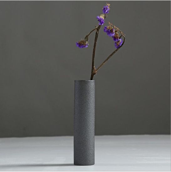 Artigos de decoração em cerâmica para decoração de casa em vaso preto