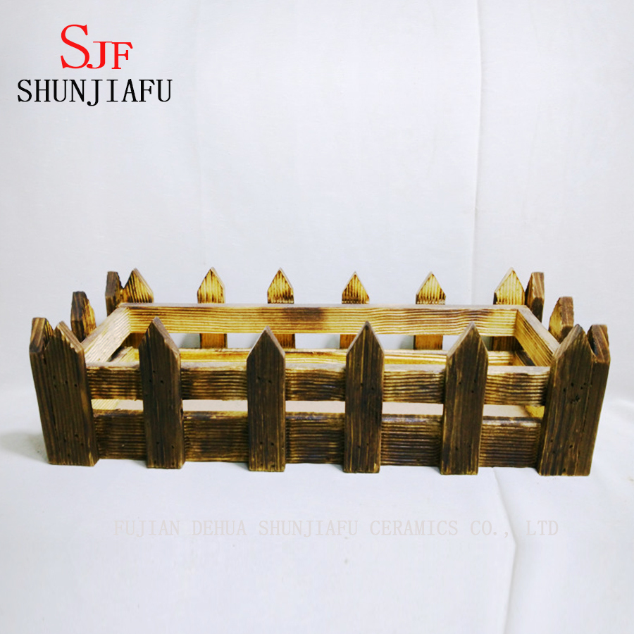 Vaso de flores de madeira Eco-Friendly plantador de flores de madeira para plantas suculentas