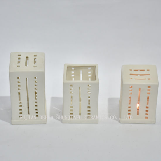 Escolha moderna da forma da arquitetura, velas votivas sem chama multicoloridas do diodo emissor de luz com interruptor de botão / cerâmico