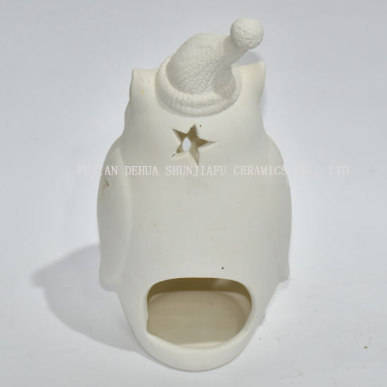 Novo design, uma coruja com um chapéu de Natal / suporte de vela / presente de Charistmas